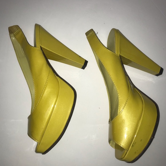 Aldo Open Toe Patten Leather Platform Heels Size 9 - Picture 4 of 8